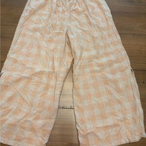 Patagonia orange and White Checkered Pants